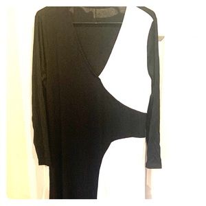 Never been worn black and white floor length dress